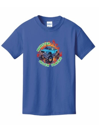 Monster Truck Tracks Logo Short Sleeve T-shirt