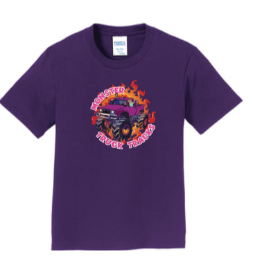 Monster Truck Tracks Logo Short Sleeve T-shirt