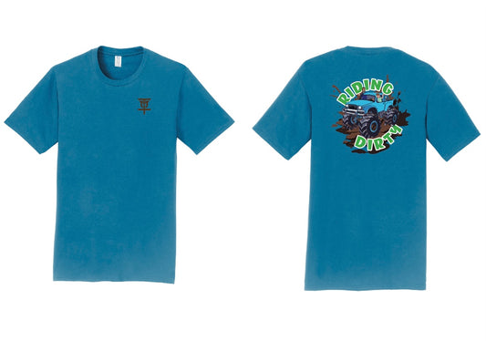 Monster Truck Tracks Riding Dirty Style Short Sleeve T-shirt