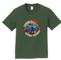 Monster Truck Tracks Logo Short Sleeve T-shirt
