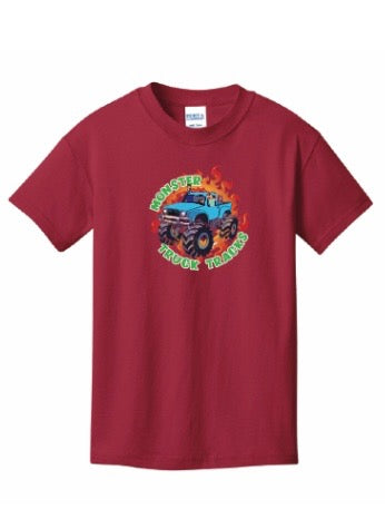 Monster Truck Tracks Logo Short Sleeve T-shirt