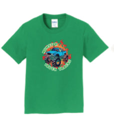 Monster Truck Tracks Logo Short Sleeve T-shirt