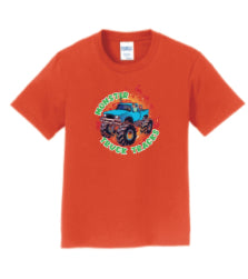 Monster Truck Tracks Logo Short Sleeve T-shirt